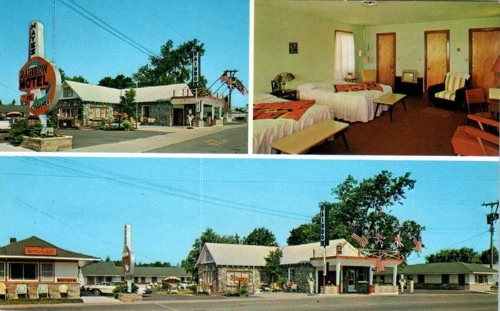 Hayes Rainbow Motel - Old Postcard Photo